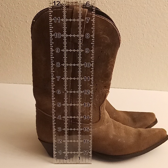 DINGO Mens Boots Leather Size 7 1/2 Tan-Brown Brown Colors Western Rodeo - Picture 7 of 15